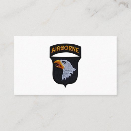 101st ABN Airborne Division Screaming Eagles Vets Visitekaartje (Achterkant)