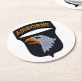 101st ABN Airborne Screaming Eagles Veterans LRRP Ronde Kartonnen Onderzetter (Gebogen)