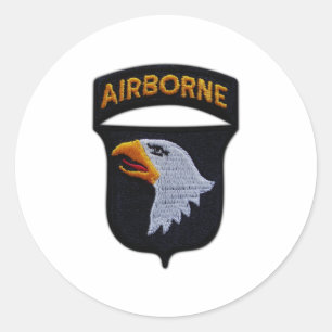 101st ABN Airborne Screaming Eagles Veterans LRRP Ronde Sticker