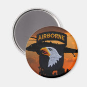 101st ABN DIV Airborne Division Screaming Eagles Magneet (Voorkant / Achterkant)