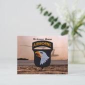 101st ABN DIV-patches voor luchtverdeelinrichtinge Briefkaart (Staand voorkant)