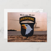101st ABN DIV-patches voor luchtverdeelinrichtinge Briefkaart (Voorkant / Achterkant)