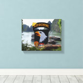 101st airborne ABN Vietnam oorlogsveteranen vetera Canvas Afdruk (Insitu (Houten vloer))