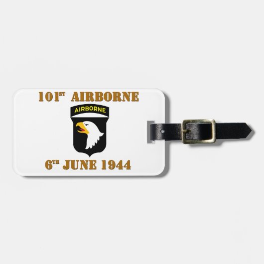 101st Airborne D-Day Normandy Bagagelabel (Voorkant horizontaal)