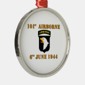 101st Airborne D-Day Normandy Metalen Ornament (Rechts)