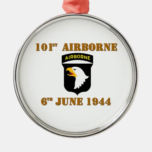 101st Airborne D-Day Normandy Metalen Ornament (Voorkant)