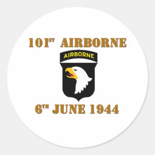 101st Airborne D-Day Normandy Ronde Sticker