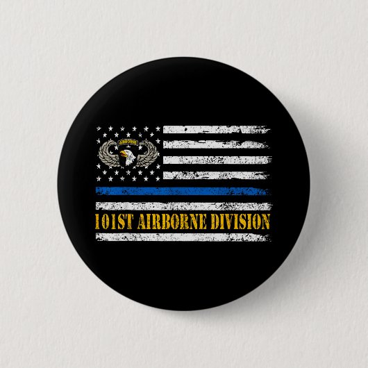 101st Airborne Di-veteraan Ronde Button 5,7 Cm (Voorkant)