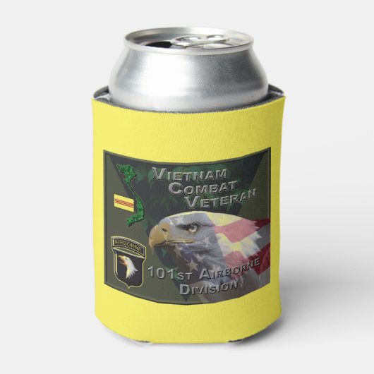 101st Airborne Div Vietnam Combat Veteran Blikjeskoeler (Blikje Voorkant)