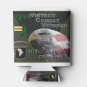 101st Airborne Div Vietnam Combat Veteran Blikjeskoeler (Achterkant)