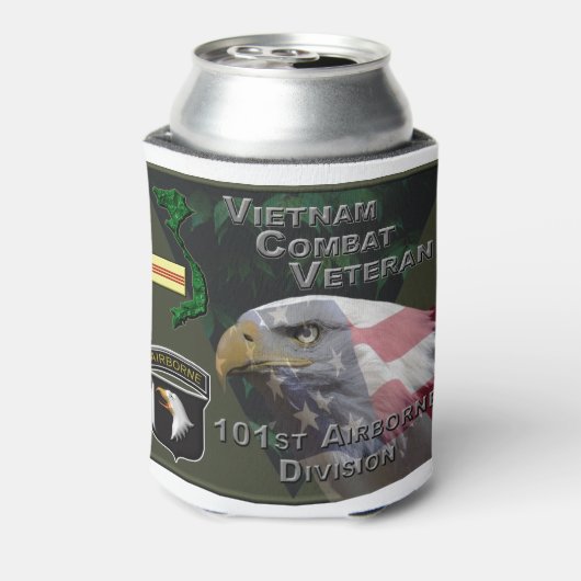 101st Airborne Div Vietnam Combat Veteran Blikjeskoeler (Blikje Achterkant)