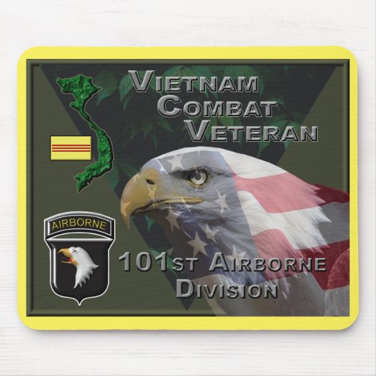 101st Airborne Div Vietnam Combat Veteran Muismat (Voorkant)