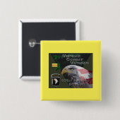 101st Airborne Div Vietnam Combat Veteran Vierkante Button 5,1 Cm (Voorkant /achterkant)