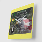 101st Airborne Div Vietnam Combat Veteran Vierkante Klok (Hoek)