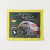 101st Airborne Div Vietnam Combat Veteran Wandkleed (Voorkant (horizontaal))