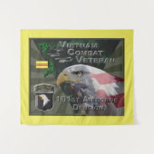 101st Airborne Div Vietnam Combat Veteran Wandkleed (Voorkant (horizontaal))