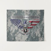 101st Airborne Divisie “Eer om gediend te hebben” Wandkleed (Voorkant (horizontaal))