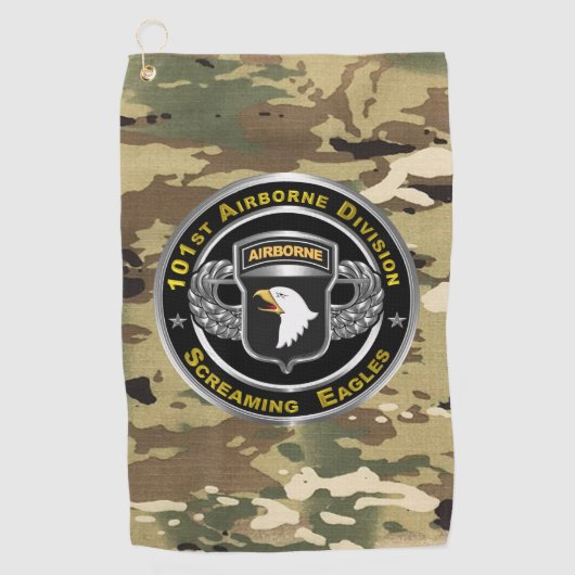 101st Airborne Divisie Golfhanddoek (Voorkant)