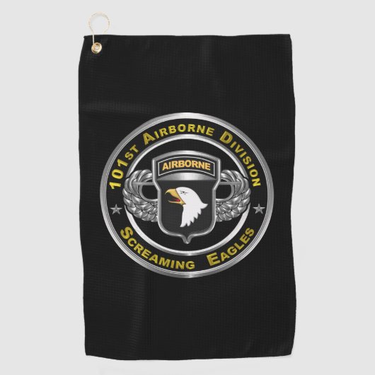 101st Airborne Divisie Golfhanddoek (Voorkant)