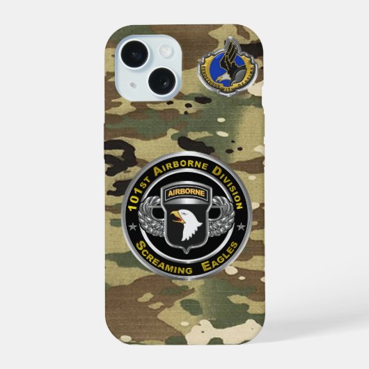 101st Airborne Divisie iPhone 15 Case (Achterkant)