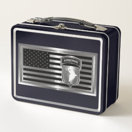 101st Airborne Divisie met Amerikaanse vlag