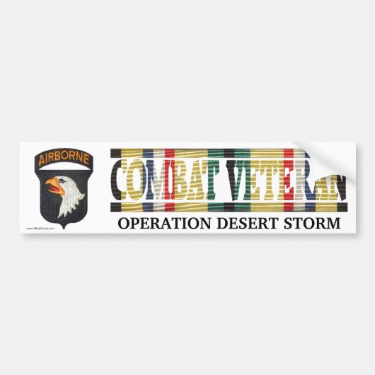 101st Airborne Divisie SWA Combat Veteraan Sticker (Voorkant)