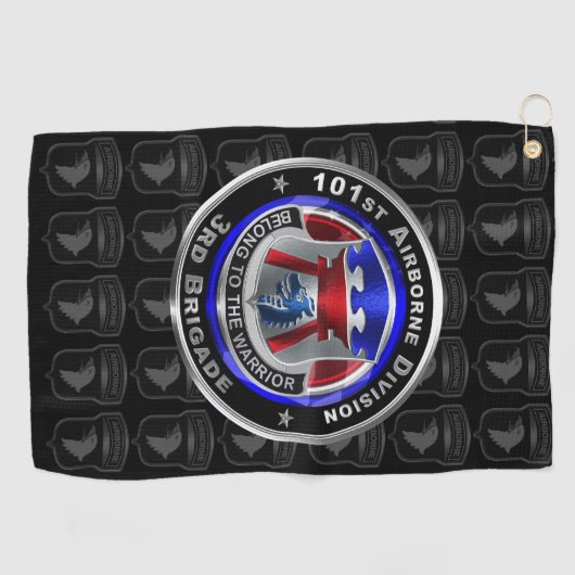 101st Airborne Division 3rd Brigade "RAKKASANS" Golfhanddoek (Horizontaal)