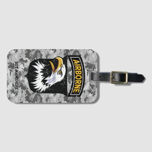 101st Airborne Division Camouflage  Bagagelabel (Voorkant (horizontaal))