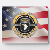 101st Airborne Division Gepensioneerde Veteraan Fotoplaat (Voorkant)
