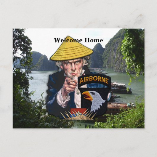 101st Airborne Division NAM Patch Briefkaart (Voorkant)