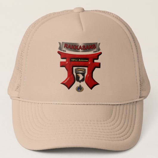 101st Airborne Division Rakkasans Trucker Pet (Voorkant)