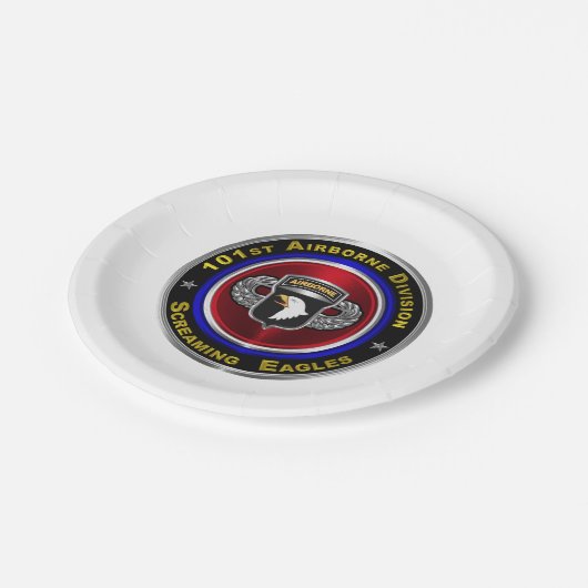 101st Airborne Division Screaming Eagles Custom Papieren Bordje (Gekanteld)