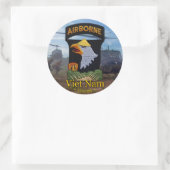 101st Airborne Division Screaming Eagles Vietnam Ronde Sticker (Tas)