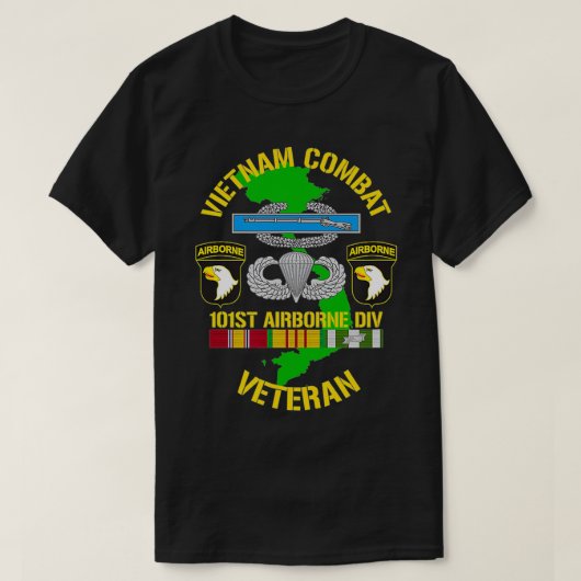101st Airborne Division - Vietnam Combat Veteran T-shirt (Design voorkant)