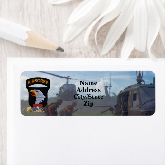 101st Airborne Division Vietnam Patch Etiket (Insitu)