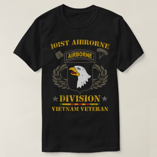 101st Airborne Division Vietnam Veteran Tshirt, Ve T-shirt (Design voorkant)