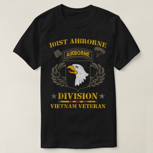 101st Airborne Division Vietnam Veteran Tshirt, Ve T-shirt (Design voorkant)