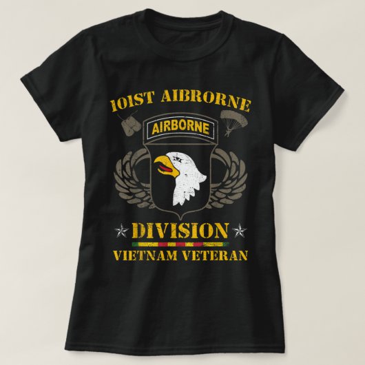 101st Airborne Division Vietnam Veteran Tshirt, Ve T-shirt (Design voorkant)