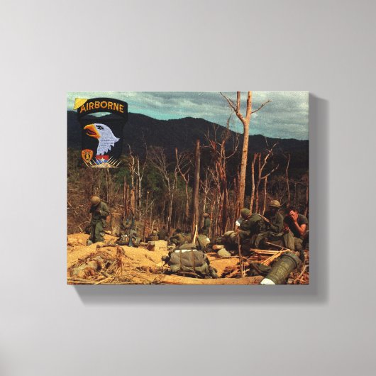 101st Airborne Division Vietnam War Canvas Print (Voorkant)