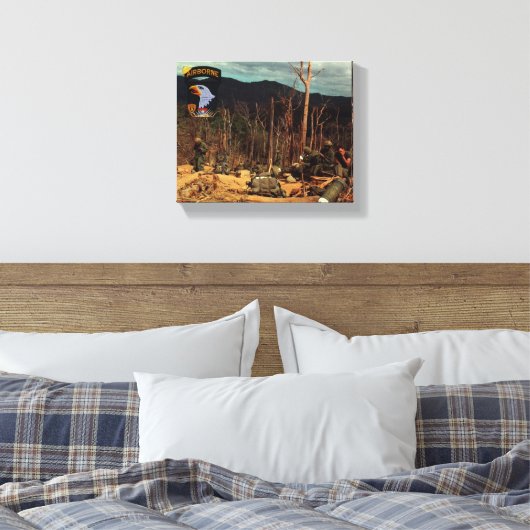 101st Airborne Division Vietnam War Canvas Print (Insitu (Slaapkamer))