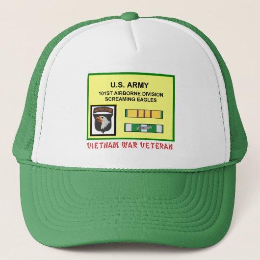 101ST AIRBORNE DIVISION VIETNAM WAR VET TRUCKER PET (Voorkant)