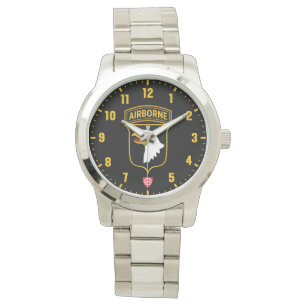 101st Airborne Division Zilver Roestvrij staal Horloge