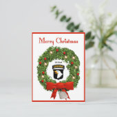 101st Airborne Military Christmas Briefkaart (Staand voorkant)