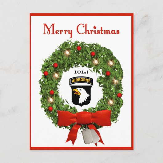 101st Airborne Military Christmas Briefkaart (Voorkant)