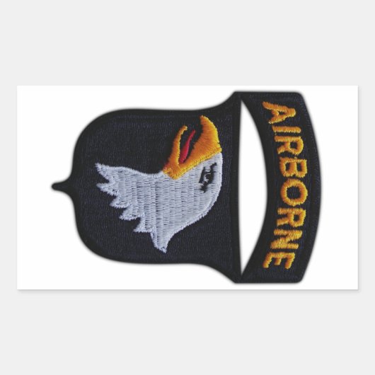 101st Airborne Screaming Eagles Veterans LRPS Rechthoekige Sticker (Voorkant)