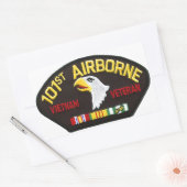 101st Airborne Vietnam Veteraan Rechthoekige Sticker (Envelop)