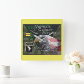 101ste Airborne Div Vietnam-veteraan Vierkante Klok (Huis)