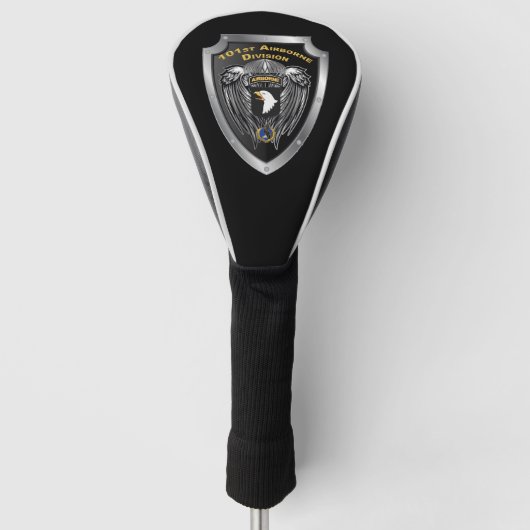 101ste Airborne Divisie “Screaming Eagles” Schild Golfheadcover (Voorkant)