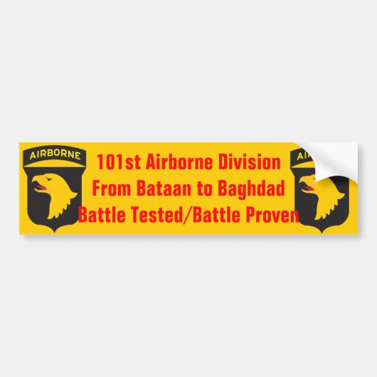 101STE LUCHTLAANDINGS DIVISIE BUMPERSTICKER (Voorkant)