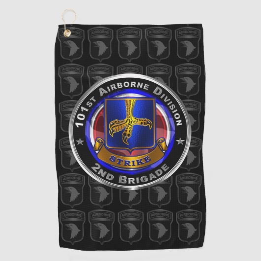101ste Luchtlandingsdivisie 2de Brigade ‘STRIKE’ Golfhanddoek (Voorkant)